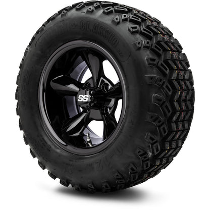 MODZ® 12" Godfather Glossy Black Wheels & Off-Road Tires Combo