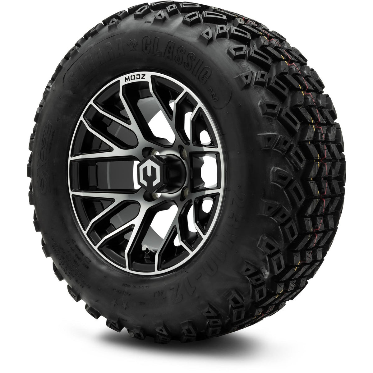 MODZ® 12" Matrix Machined Matte Black Wheels & Off-Road Tires Combo