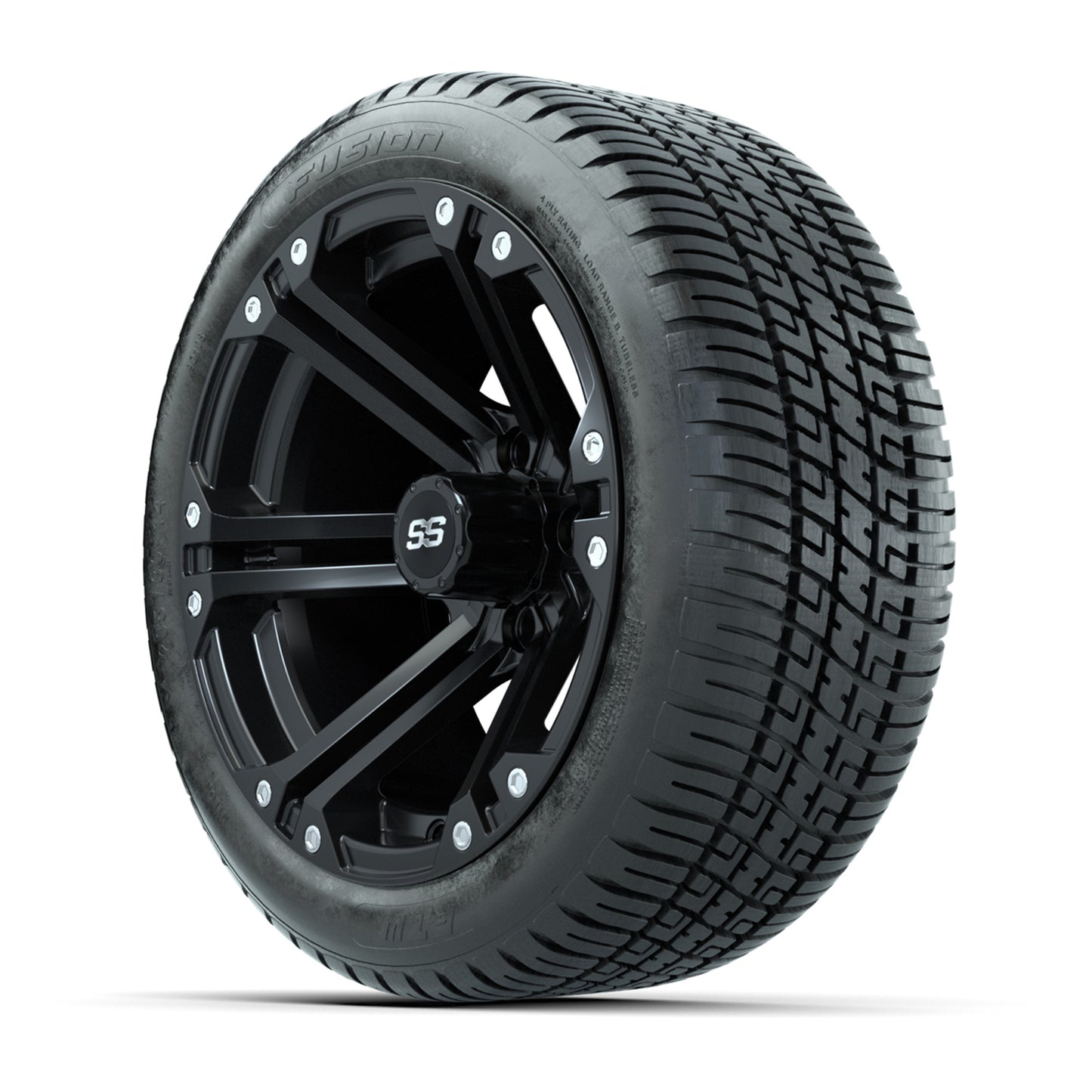 Set of (4) 14" GTW® Matte Black Specter Wheels On Lo-Pro Tires