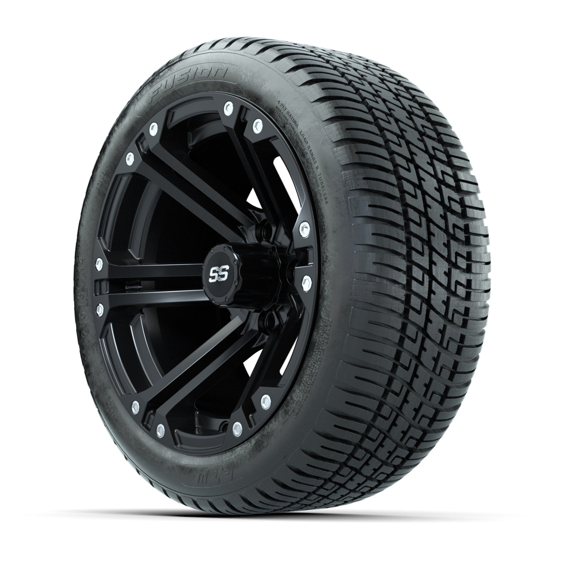 Set of (4) 14" GTW® Matte Black Specter Wheels On Lo-Pro Tires