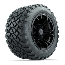 GTW® Spyder Matte Black 12 in Wheels with 22X11-R12 Nomad Steel Belt Radial All-Terrain Tires – Full Set