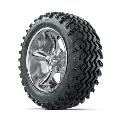 GTW Godfather Chrome 14 in Wheels with 23x10.00-14 Rogue All Terrain Tires - Full Set