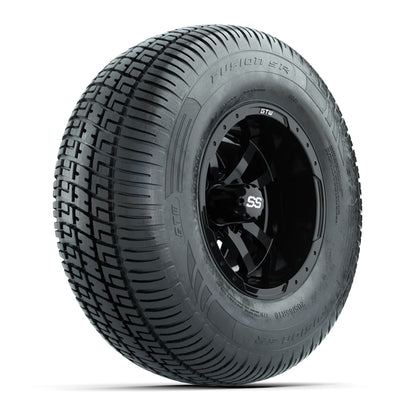 GTW Storm Trooper Black 10 in Wheels with 20in Fusion Street Tires - Set of 4