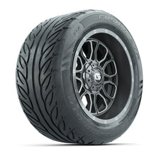 GTW® Volt Gunmetal 14 in Wheels with 255/45-R14 Fusion GTR Steel Belt Radial Street Tires – Full Set