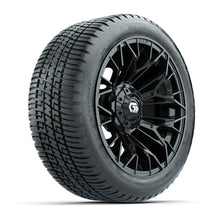 GTW® Stellar Black 14 in Wheels with 205/30-R14 Fusion Street Tires - Full Set