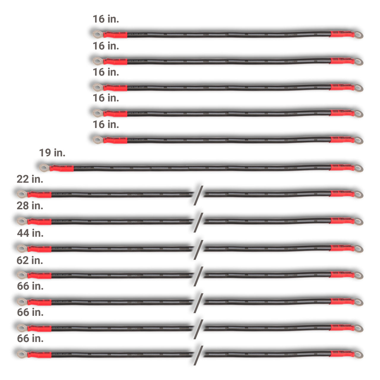 MODZ® Club Car 2-Gauge Complete Battery Cable Set