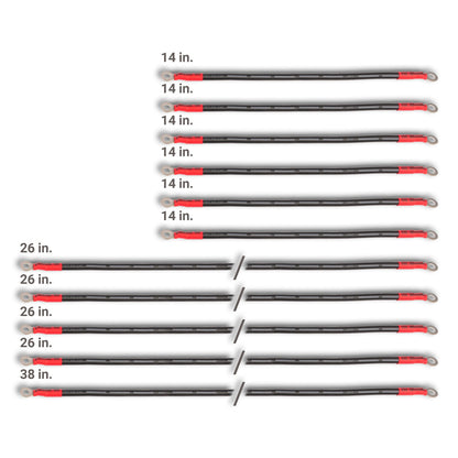 MODZ® Club Car 2-Gauge Complete Battery Cable Set