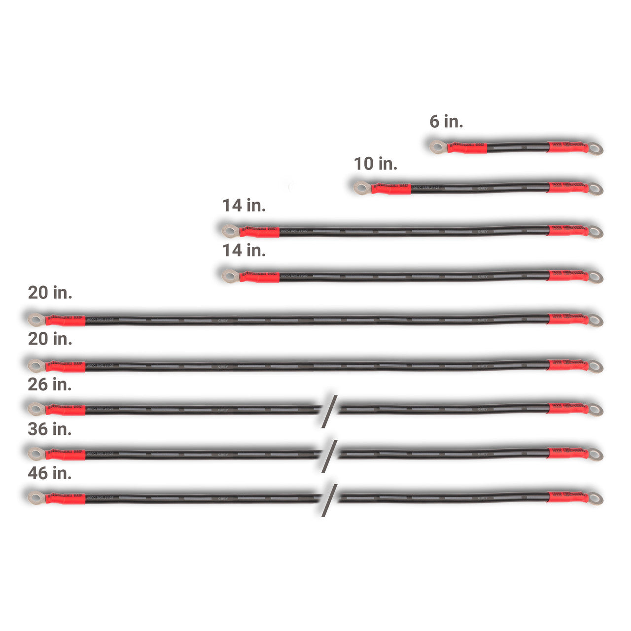 MODZ® Club Car 2-Gauge Complete Battery Cable Set