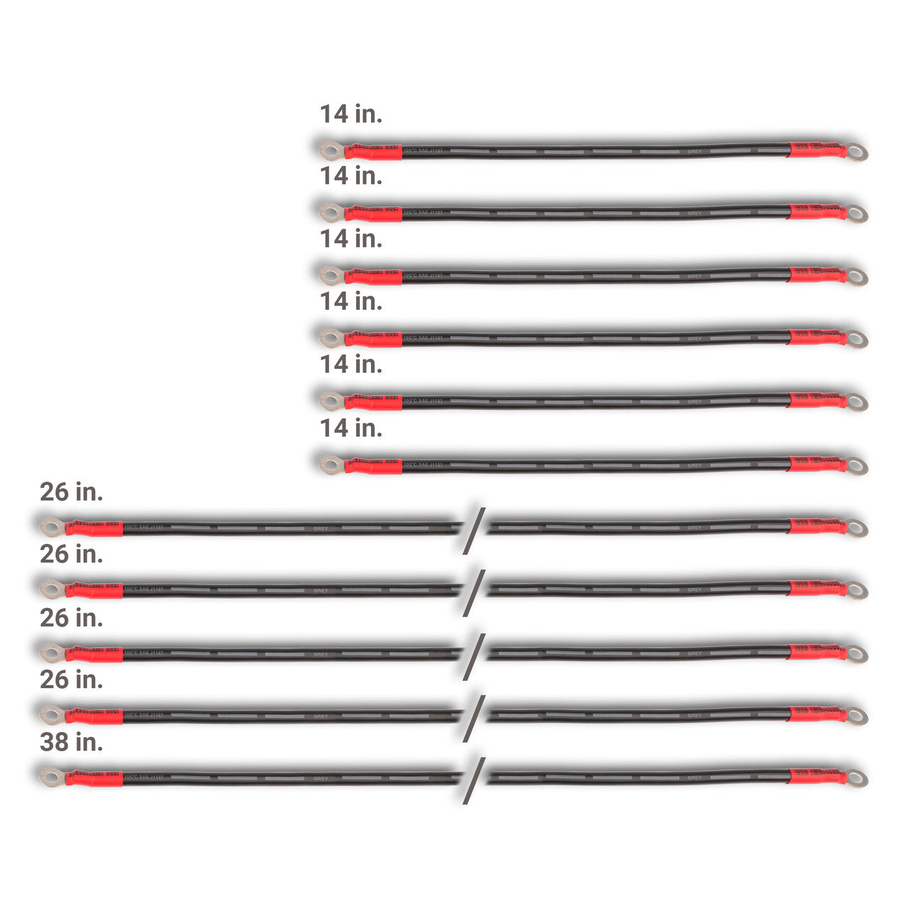 MODZ® Club Car 4-Gauge Complete Battery Cable Set