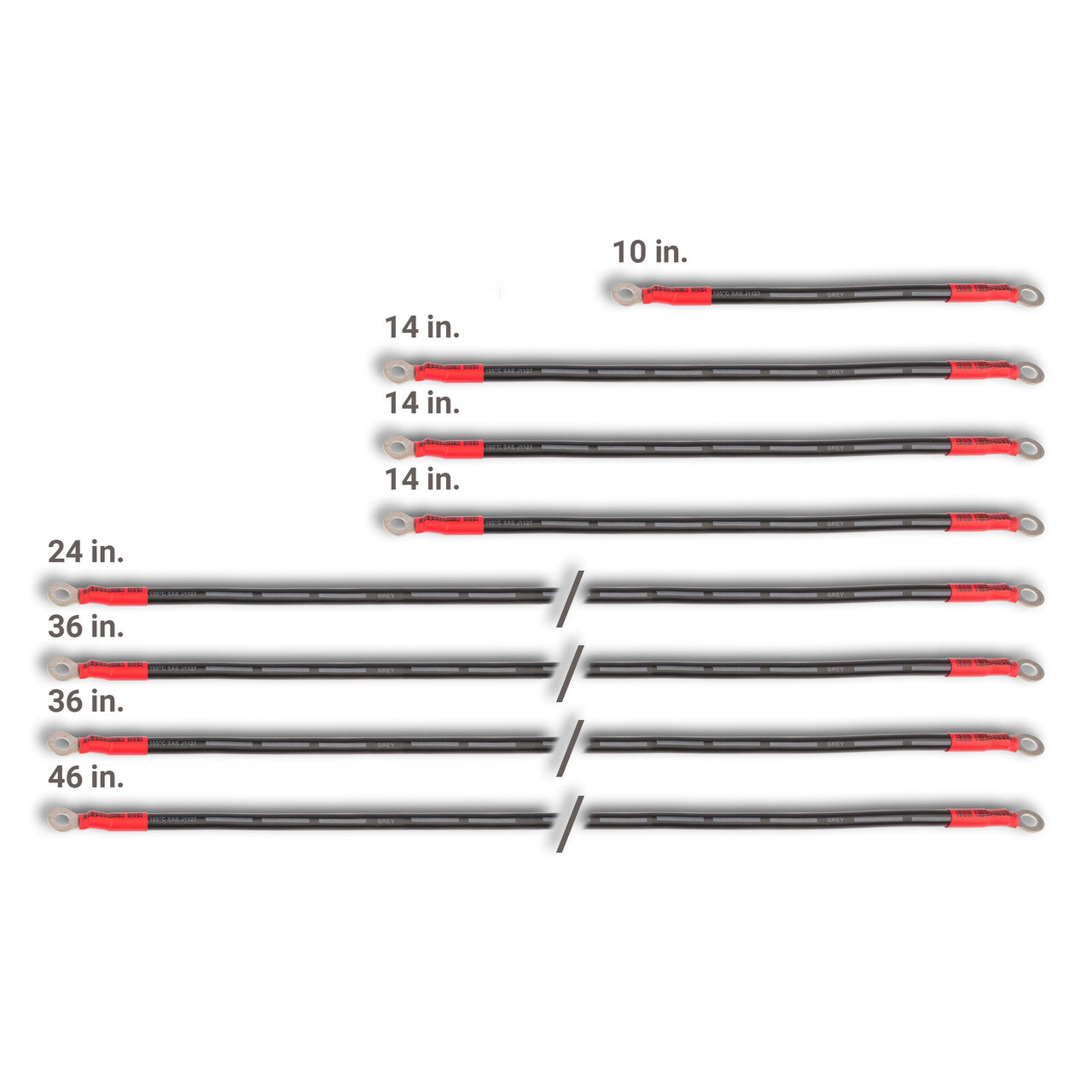 MODZ® Club Car 4-Gauge Complete Battery Cable Set