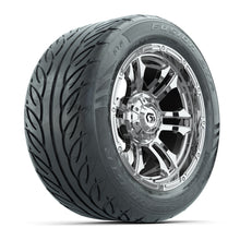 GTW® Shogun Chrome 14 in Wheels with 255/45-R14 Fusion GTR Steel Belt Radial Street Tires – Full Set