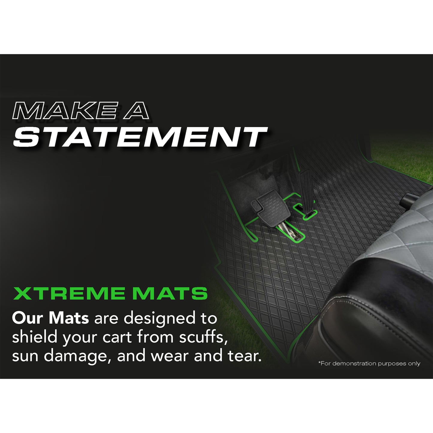 Xtreme Floor Mats for Yamaha G29/Drive - Black/White