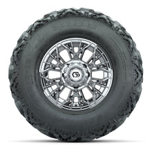 GTW® Stellar Chrome 12 in Wheels with 25X10-12 Barrage Mud Tires – Full Set