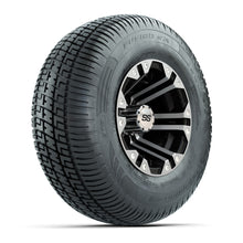 GTW Specter Black and Machined 10 in Wheels with 20in Fusion Street Tires - Set of 4