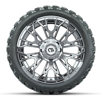 Set of (4) 15 in GTW® Stellar Chrome Wheels with 23x10-R15 Nomad All-Terrain Tires