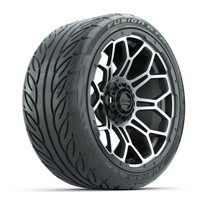GTW Bravo Matte Gray 15 in Wheels with 215/40-R15 Fusion GTR Steel Belt Radial Street Tires – Full Set