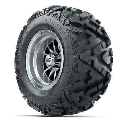 GTW Medusa Black/Machined 10 in Wheels with 20x10-10 Barrage Mud Tires – Full Set