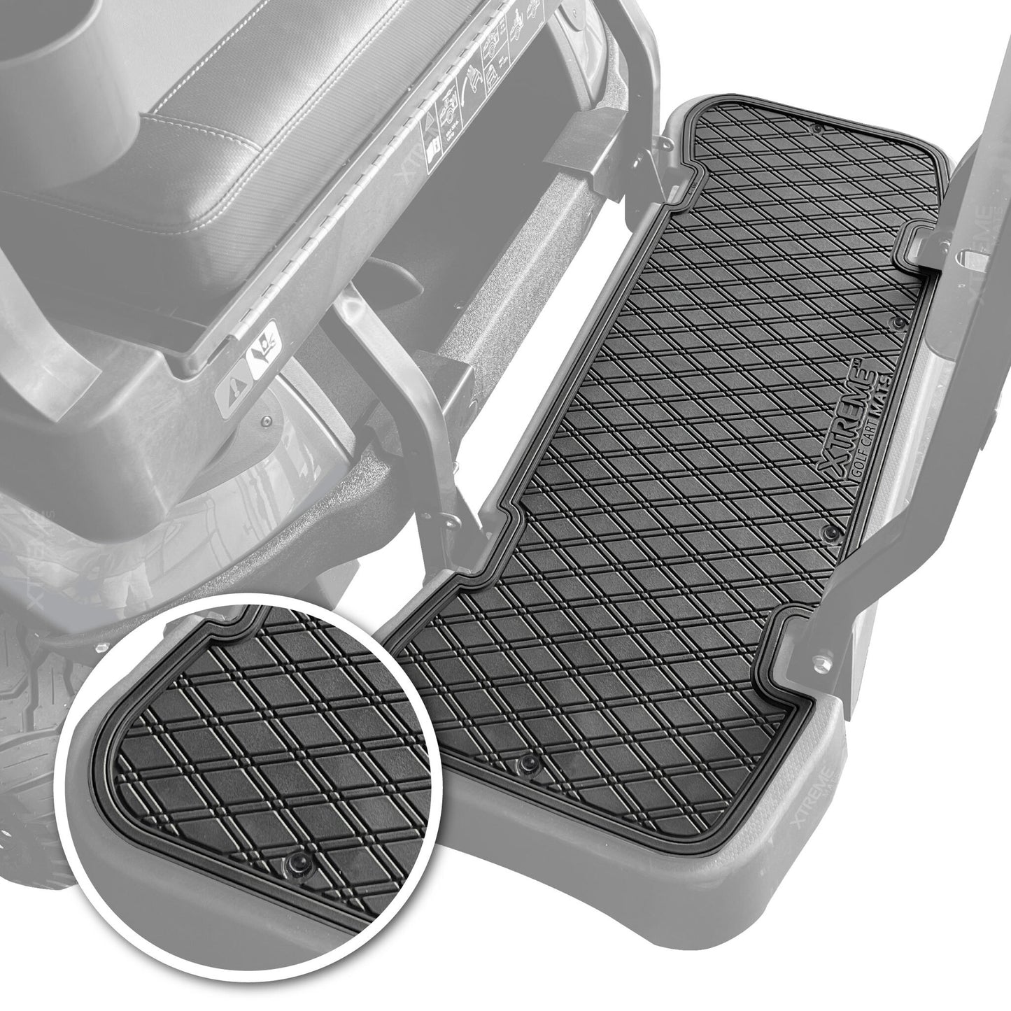 Xtreme Floor Mats for EZGO L6 Rear Seat Mat - All Black