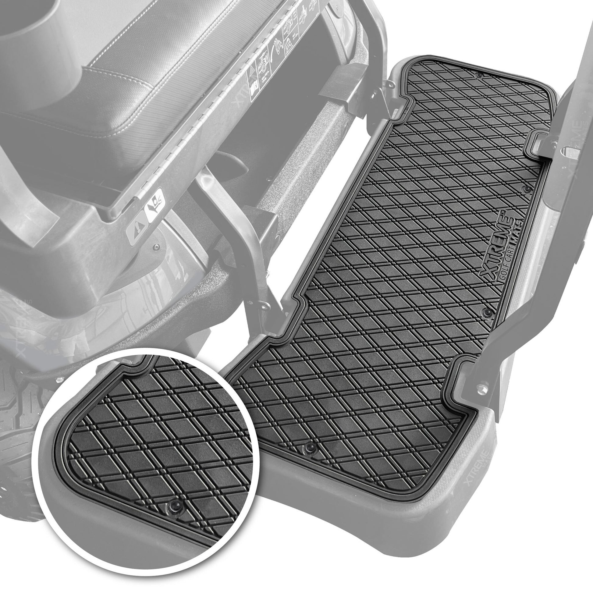 Xtreme Floor Mats for EZGO L6 Rear Seat Mat - All Black