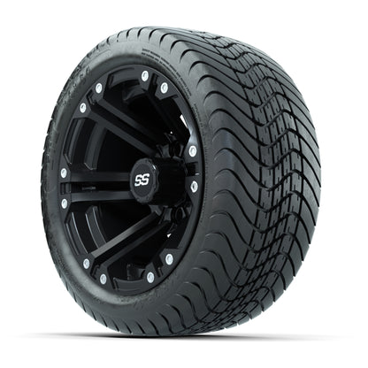 GTW Specter Matte Black 12 in Wheels with 215/35-12 Mamba Street Tires – Full Set