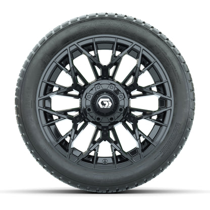 GTW® Stellar Black 14 in Wheels with 205/30-R14 Fusion Street Tires - Full Set