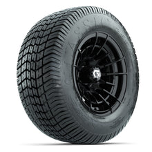 GTW® Boost Gloss Black 12 in Wheels with 255/50-12 Excel Classic Street Tires – Full Set