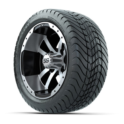 GTW Storm Trooper Black and Machined 12 in Wheels with 18in Mamba Street Tires – Set of 4