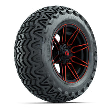 GTW® Stealth Gloss Black/Red 14 in Wheels with 23x10-14 Predator All-Terrain Tires – Full Set
