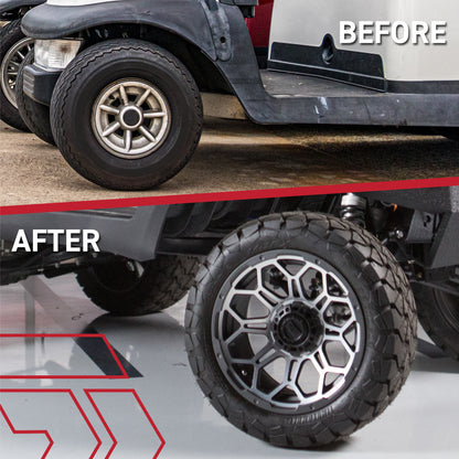 GTW Bravo Bronze/Black 14 in Wheels with 23x10.00-14 Rogue All Terrain Tires – Full Set