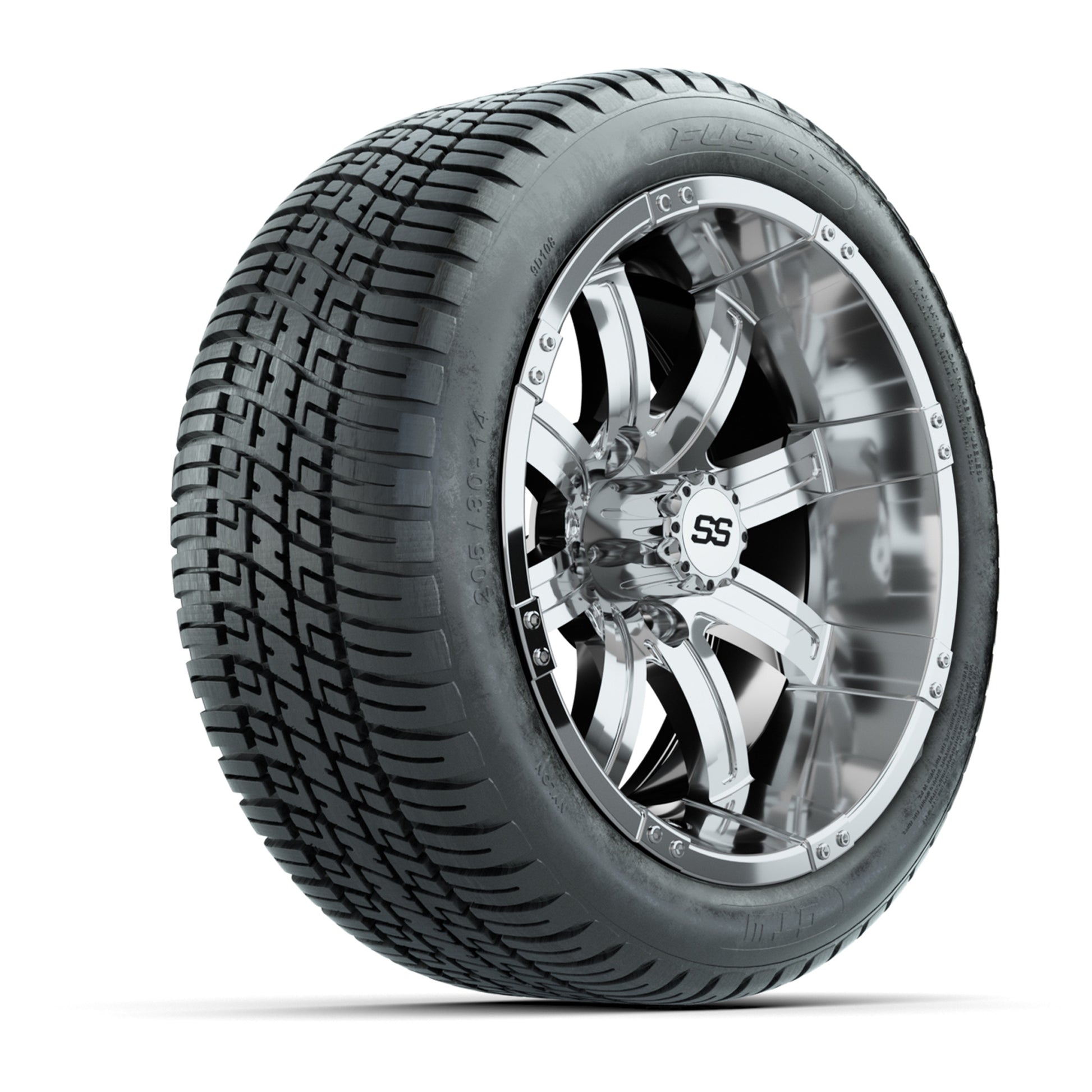 Set of (4) GTW 14 inch Tempest Wheels on Lo-Profile Fusion Tires