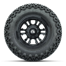 GTW® Shogun Gloss Black 12 in Wheels with 23X10.5-12 Predator All-Terrain Tires – Full Set