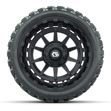 GTW® Barricade Gloss Black 15 in Wheels with 23x10-R15 Nomad Steel Belted Radial All-Terrain Tires – Full Set