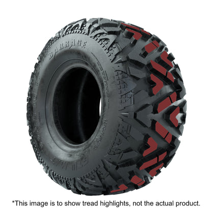GTW Spyder Silver Brush 10 in Wheels with 20x10-10 Barrage Mud Tires - Full Set