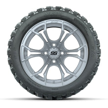 GTW® Spyder Silver Brush 14 in Wheels with 23X10-R14 Nomad Steel Belt Radial All-Terrain Tires – Full Set