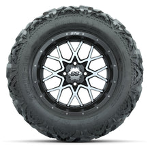 GTW Vortex Matte Gray/Machined 14 in Wheels with 25x10-14 Barrage Mud Tires – Full Set