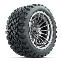 GTW® Boost Chrome 14 in Wheels with 23X10-R14 Nomad Steel Belt Radial All-Terrain Tires – Full Set