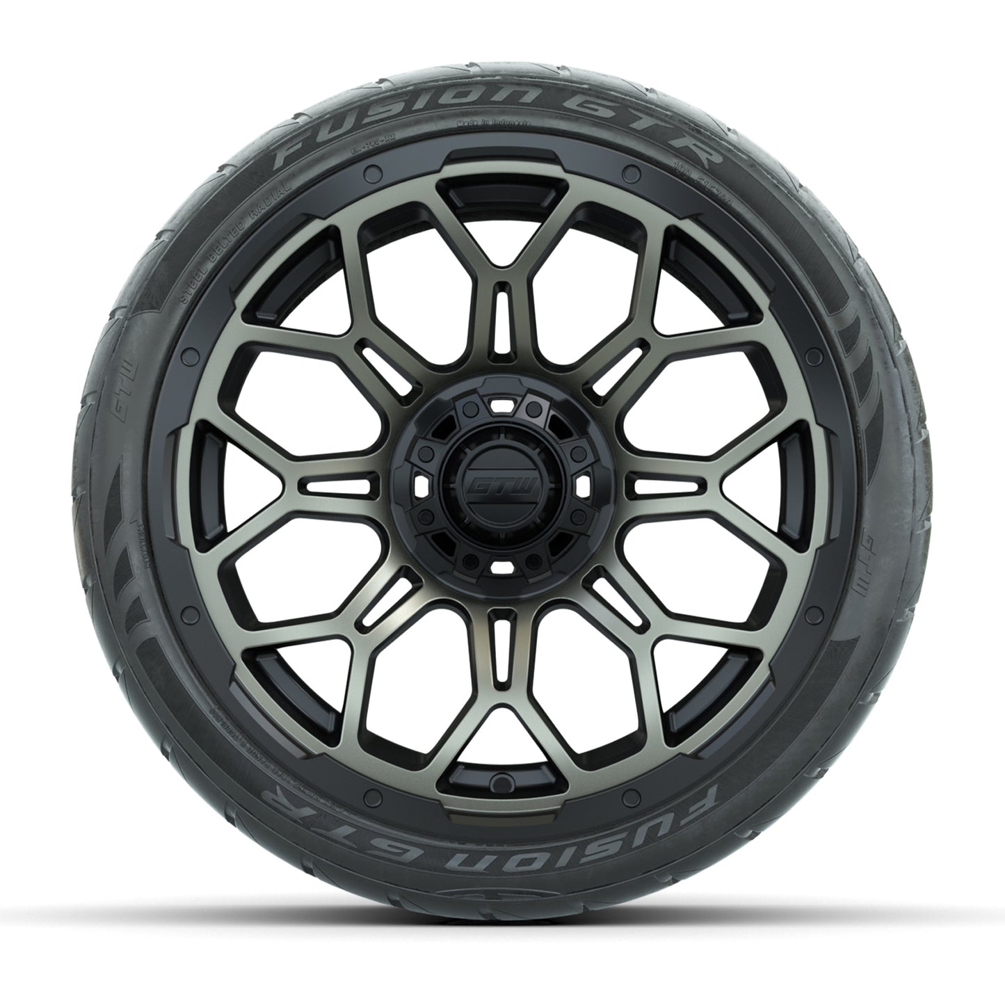 GTW Bravo Matte Bronze 15 in Wheels with 215/40-R15 Fusion GTR Steel Belt Radial Street Tires – Full Set