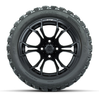 GTW Spyder Matte Black 14 in Wheels with 23x10-14 GTW Nomad All-Terrain Tires – Full Set