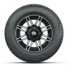 GTW® Stealth Black/Machined 12 in Wheels with 255/50-12 Excel Classic Street Tires – Full Set