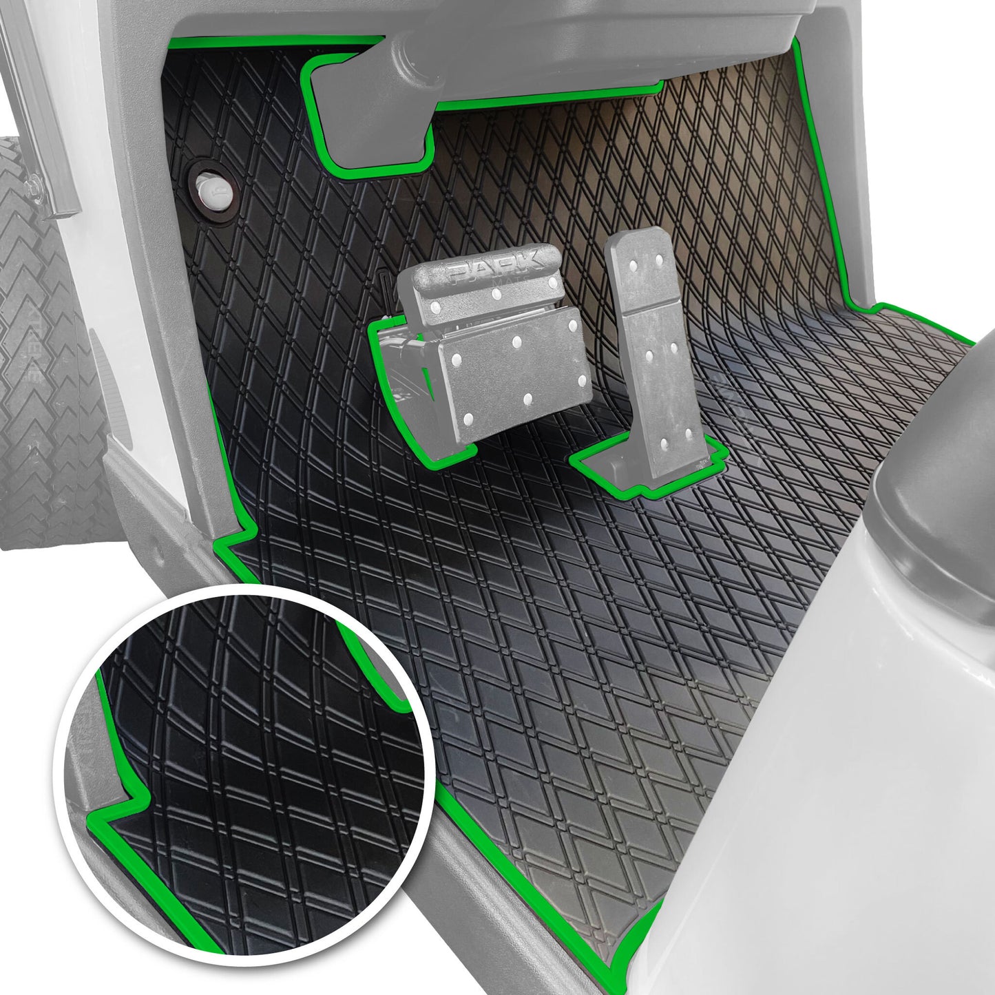 Xtreme Floor Mats for EZGO TXT - Black/Green