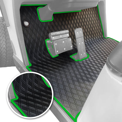 Xtreme Floor Mats for EZGO TXT - Black/Green
