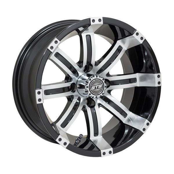 14'' GTW® Tempest Black with Machined Accents Wheel (3:4 Offset)