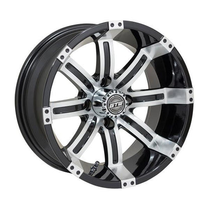 14'' GTW® Tempest Black with Machined Accents Wheel (3:4 Offset)