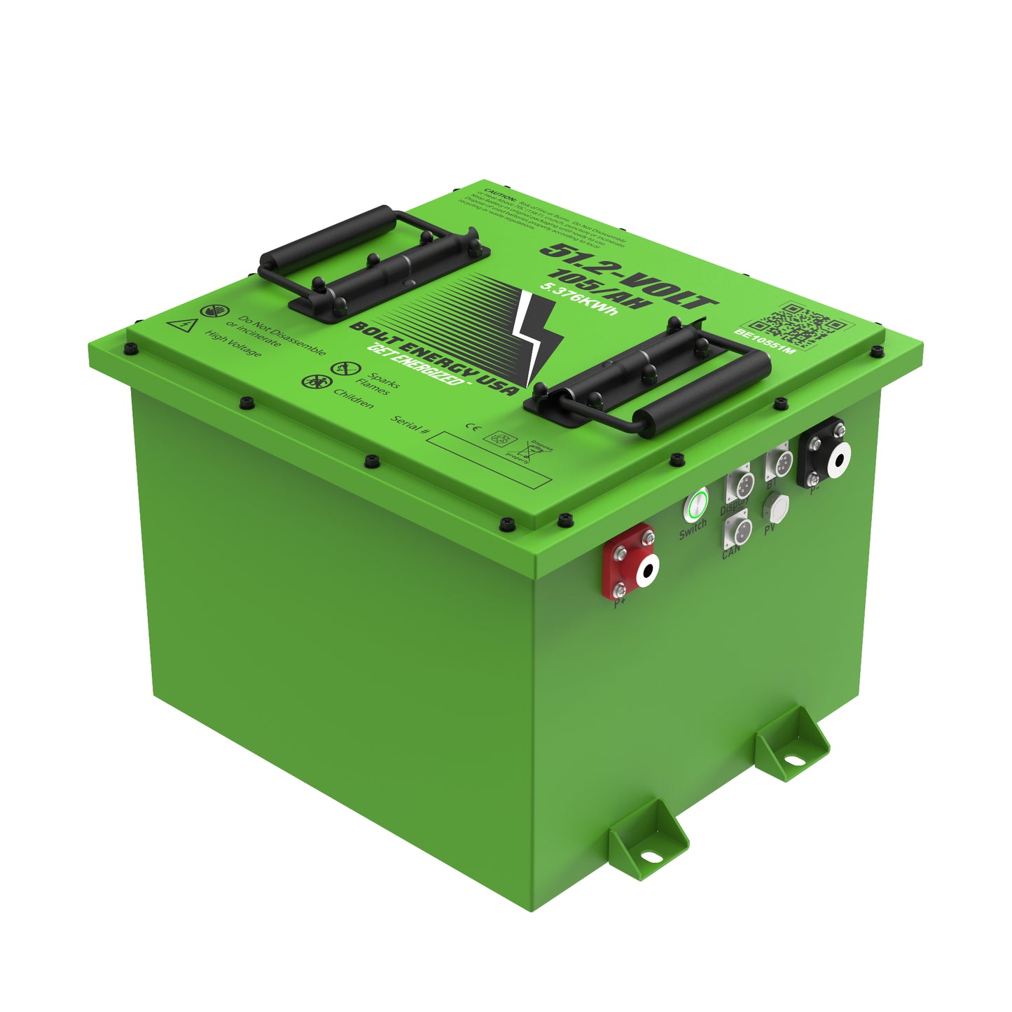 Bolt Energy 51V 105AH Square Heated Professional Accessory Battery Kit
