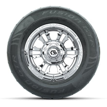 GTW® Shogun Chrome 12 in Wheels with 255/55-R12 Fusion GTR Steel Belt Radial Street Tires – Full Set