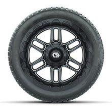 GTW® Titan Black/Machined 14 in Wheels with 205/30-R14 Fusion Street Tires – Full Set