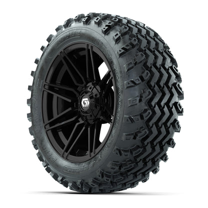 GTW® Stealth Gloss Black 14 in Wheels with 23X10-14 Rogue All-Terrain Tires – Full Set