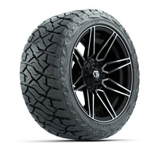 GTW Stealth Gloss Black/Machined 14 in Wheels with 23x10.00-R14 Maverick All-Terrain Tires – Full Set
