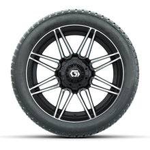 GTW® Stealth Gloss Black/Machined 14 in Wheels with 205/30-14 Fusion Street Tires – Full Set