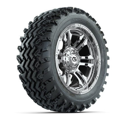 GTW® Shogun Chrome 14 in Wheels with 23X10-14 Rogue All-Terrain Tires - Full Set